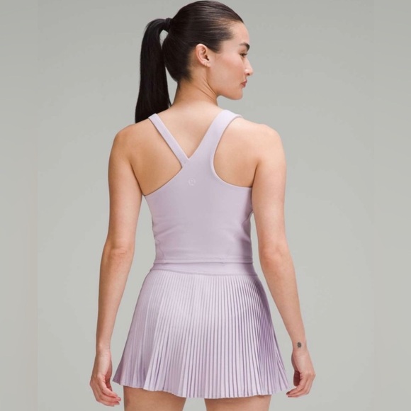 Lululemon Everlux Asymmetrical Tennis Tank Top B/C Cup in Lilac Ether - Picture 2 of 7